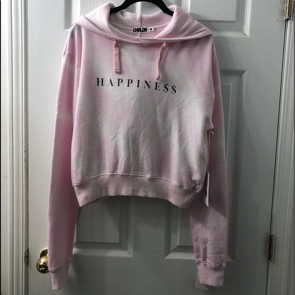 Happiness CHRLDR Powder pink ( tie-dye) hoodie - Picture 3 of 9